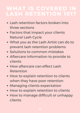 Load image into Gallery viewer, Lash Retention 101 E-Book