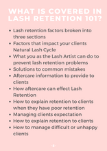 Load image into Gallery viewer, Lash Retention 101 E-Book
